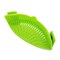 1947Kitchen Heat Resistance Easy Snap Silicone Kitchen Strainer, Green TI-SNSKS-GRE - alternate 1